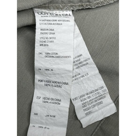 Cotton On Utility Surplus Jacket Mens Medium Harajuku Field Jacket Cargo Skull - Picture 6 of 12